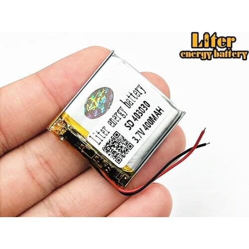 3.7V,400mAH,[403030] Polymer lithium ion / Li-ion battery for TOY,POWER BANK,GPS,mp3,mp4,MP5 Smart Watch,Power Bank Speaker