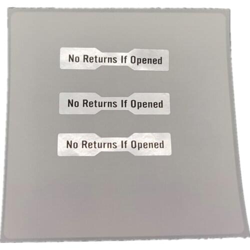 5000pcs No Returns If Opened Warranty Void Tamper Proof Evident Sticker 50mm X 10mm Dog Bone Shape