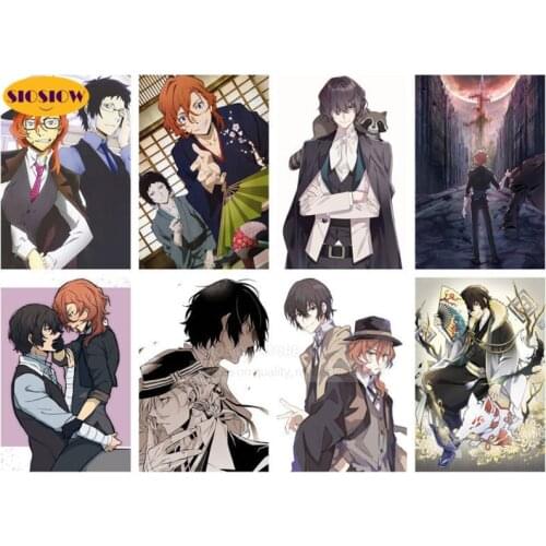 5d Diamond Embroidery Japanese Anime Bungo Stray Dogs Fan Art Diamond Painting Full Square Cross Stitch Gifts Decor Bedroom Home