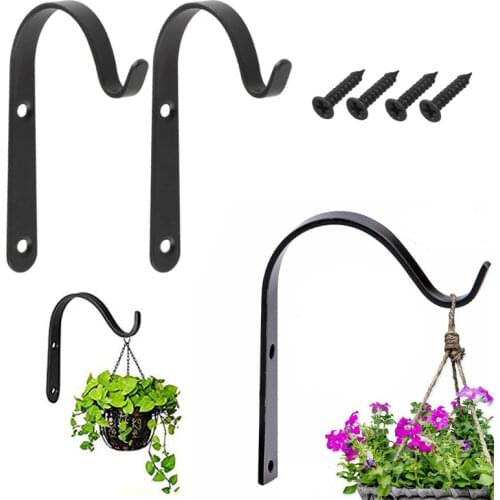 60*40*9mm Multifunction Iron Garden Wall Hook Hanging Flower Plant Hanger Pot Basket Planter Lantern Hanger Hook for Flower Pot