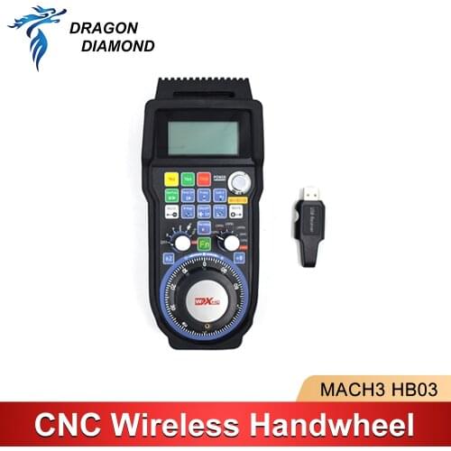 DRAGON DIAMOND CNC Wireless Handwheel HB03 RF Electronic Remote Pendant MPG USB Hand Wheel for CNC Router Engraving Machine