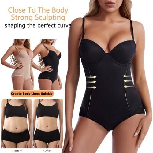 Bodysuit Shapewear Body Shaper With Cup Compression Bodies For Women Belly Sheath Waist Trainer Reductive Slimming Underwear