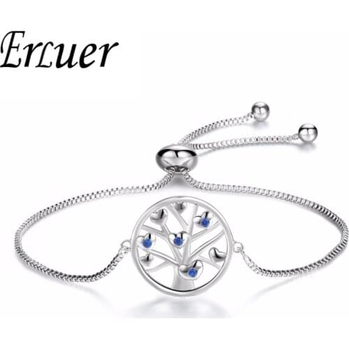 ARUEL Hot Sale Tree of Life Cubic Zirconia Chain adjustable plating Trendy Bracelets & Bangles for women fashion Jewelry