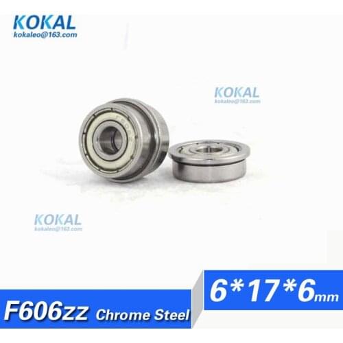 [CMF606ZZ]Free Shipping 10pcs Gcr15 flange bushing bearing steel F606ZZ F606 F606ZZ DDLF-1760ZZ 6*17*19*6*1.2mm