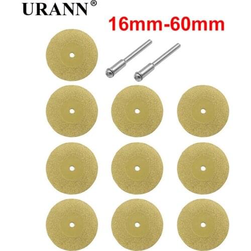 12pcs/set 16-60mm Gold Diamond Discs Diamond Grinding Wheel Saw Circular Cutting Disc Dremel Rotary Tool Dremel Accessories