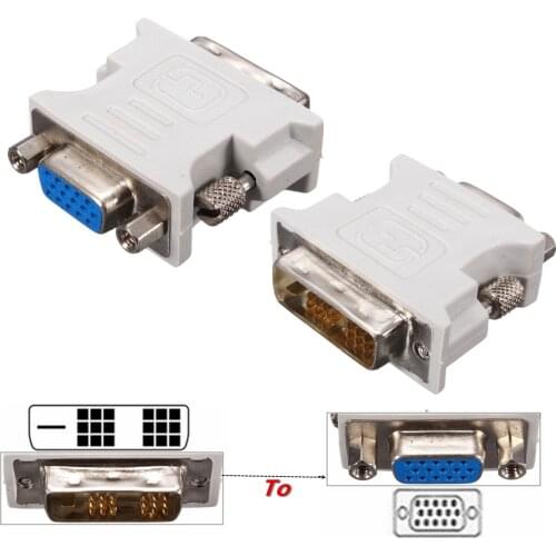 DVI-I 24+5 pin DVI to VGA male-to-female video converter adapter suitable for PC 1080P HD TV monitor laptop graphics computer