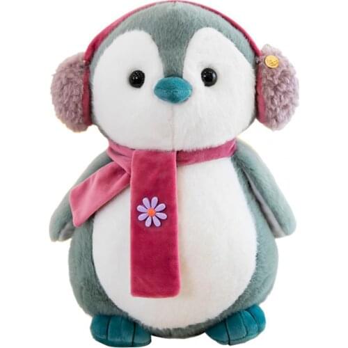 Smooth Touch Feeling Lovely Simulation Penguin Stuffed Doll Vivid Color Plush Toy Fully Filling for Decoration