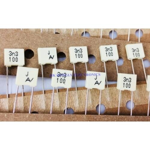 30PCS 3300PF 100V 332 3n3J100 5% P=5mm Capacitor