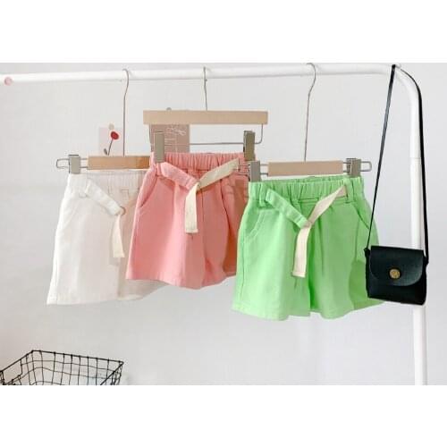 Summer New Baby Girls Candy Color Cotton Shorts