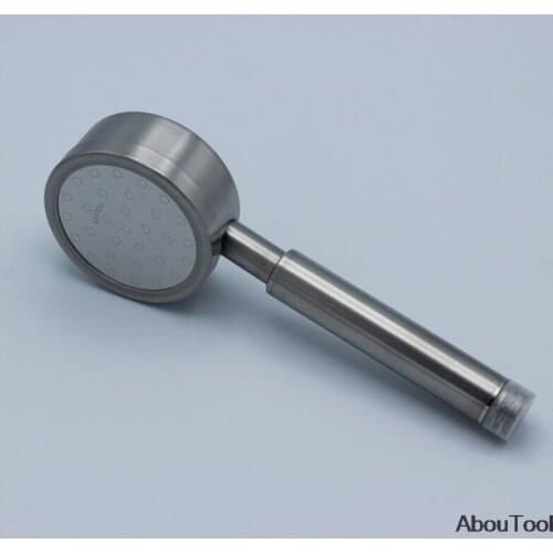 High Pressure Shower Head Water Saving Round Stainless steel Drawing Bath Shower Head High Quality Handheld Hand Shower 1/2
