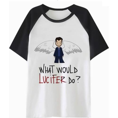 Lucifer morningstar t shirt clothing tshirt funny hip for harajuku tee male streetwear men t-shirt top hop o1712