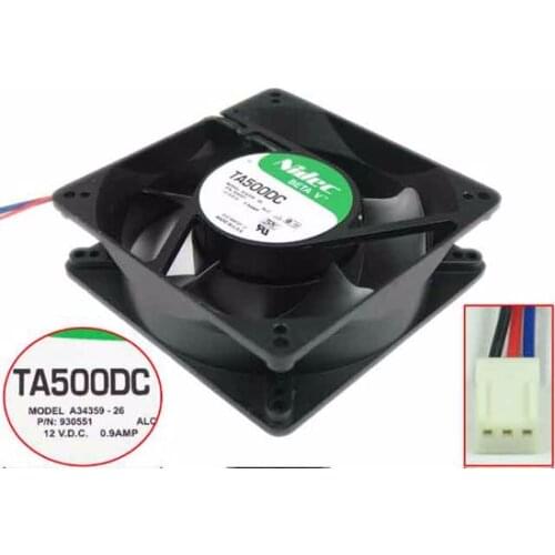 Nidec A34359-26 Server Cooling Fan DC 12V 0.90A 127x127x38mm 3-wire