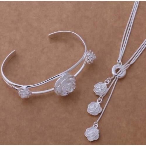 Wholesale High quality silver plated Fashion jewelry Necklace bracelet WT-266