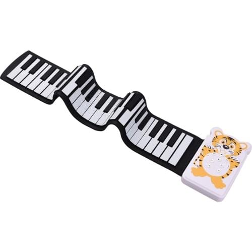 Portable 49-key Electronic Piano Keyboard 8 Tones 6 Demos Record Funtion Built-in Speaker with Echo Sustain Trill Effect
