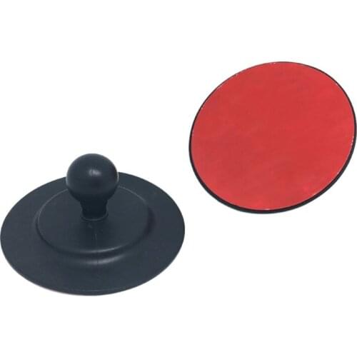 Rubber Ball Head Mount Car Dashboard Suction Cup Round Plate with Adhesive Tape for Ram Mounts for Gopro GPS Camera Smartphones