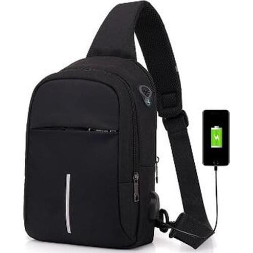 Senmeixi usb charge shoulder bag men messenger bags male waterproof sling chest bag boy travel bagpack men cross body bags