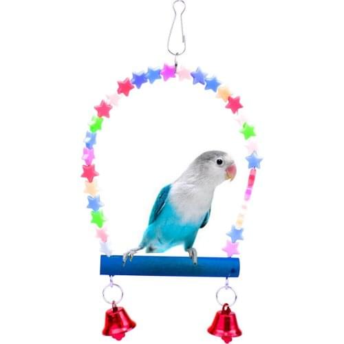 Traumdeutung Bird Toys For Parrot Conure Accessories Perch Cage Decoration Budgie Parakeet Supplies Love swing jouet perroquet