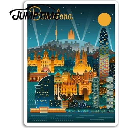 Jump Time for Barcelona Spain Vinyl Stickers City Sticker Laptop Luggage Auto Bumper Motor Decal Waterproof Car Accessories