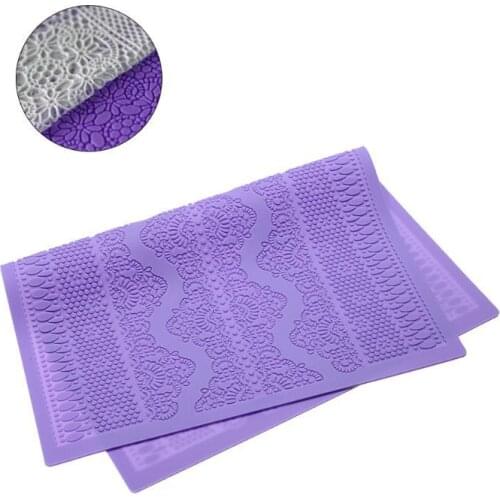 1PC New Lace Silicone Mat Chocolate Mold Fondant Cake Mold DIY Baking Decorating Tools Kitchen Bakeware Cake Tools LB 468