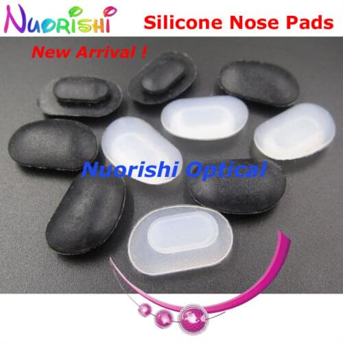 100pcs Si70 For Al-mg Sunglasses Nose Pads Black White Glasses Eyewear Eyeglasses Soft Silicone Nose Pads Free Shipping
