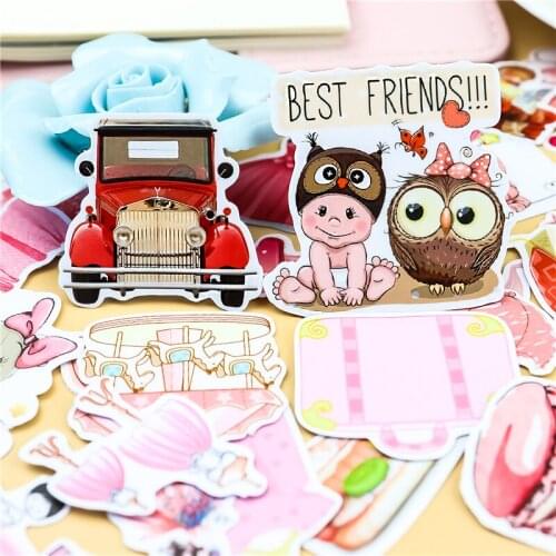 40pcs Cute stickers DIY Decal Mobile/PC Art Rhinestone Scrapbooking Phone Moto Bicycle Wall Guitar Stickers/DIY Scrapbooking