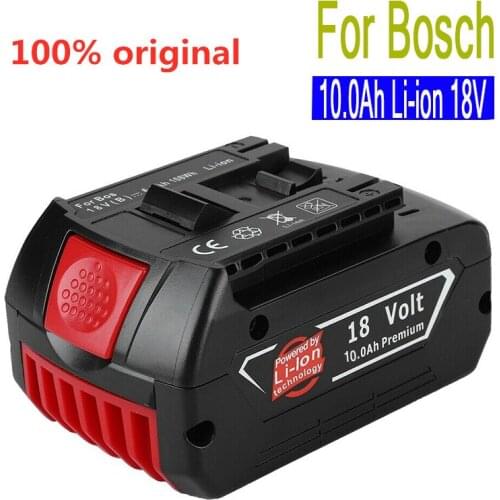 18V 10.0Ah 10000 mah Rechargeable Li-ion Battery Portable Replacement Battery Backup Battery Indicator light For Bosch BAT609