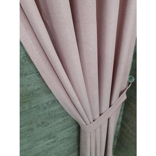 Bbb Knitting Cationic Textured Background Curtain 2 Pcs 80x260 cm Size