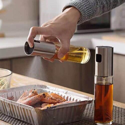 Oil Spray Bottle Empty Bottle BBQ Baking Olive Vinegar Bottle Oil Dispenser Salad BBQ Cooking Glass Oil sprayer Kitchen Cooking