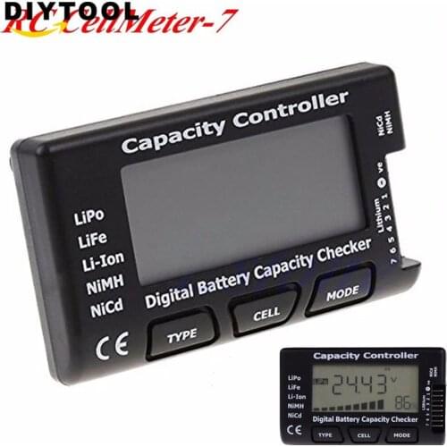 7 Digital Battery Capacity Checker LiPo LiFe Li-ion Nicd NiMH Battery Voltage Tester Checking Capacity Controlle battery tester