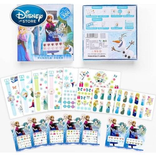 Disney Nail Stickers For Kids Cartoon Frozen Princess Elsa Anna Nail Decoration Nail Wraps Cute Child Tattoo Nail Stickers Set