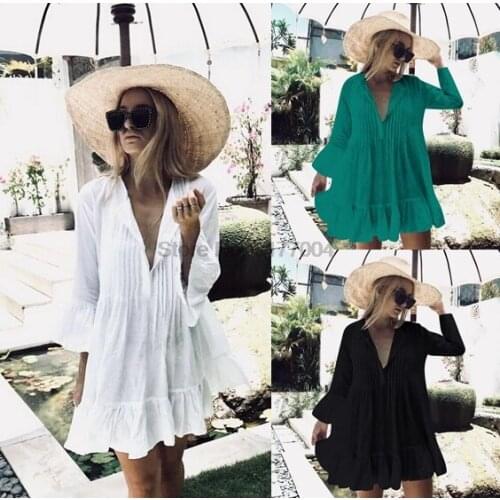 DHL 10pcs Bikini Cover Up Lace Hollow Crochet Swimsuit Beach Dress Summer Ladies Cover-Ups Bathing Suit Beach Wear Tunic
