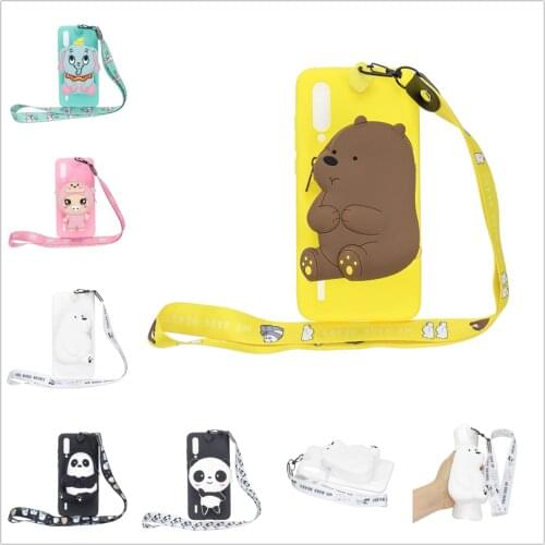 For Xiaomi 5x 6x A3 9T Redmi 5A 5Plus 6A 7A S2 Go K20 Note 4x 5A 5 6 7 8 Pro F1 Wallet Elephant Panda Bear Soft TPU Case