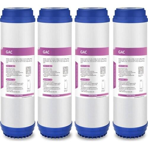 10"x 2.5" Under Sink & Reverse Osmosis Granular Activated Carbon Water Filter Cartridge Sediment GAC Water Filter Replacement