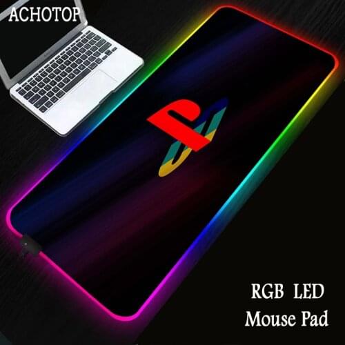 Game Console Playstation Ps4 RGB Gaming Mouse Pad Anime Mouse Mat Laptop Keyboard Pad Large Gaming MousePad Gamers Accessories
