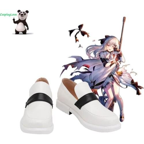 CosplayLove Girls Frontline IWS2000 White Shoes Cosplay Long Boots Leather Custom Hand Made