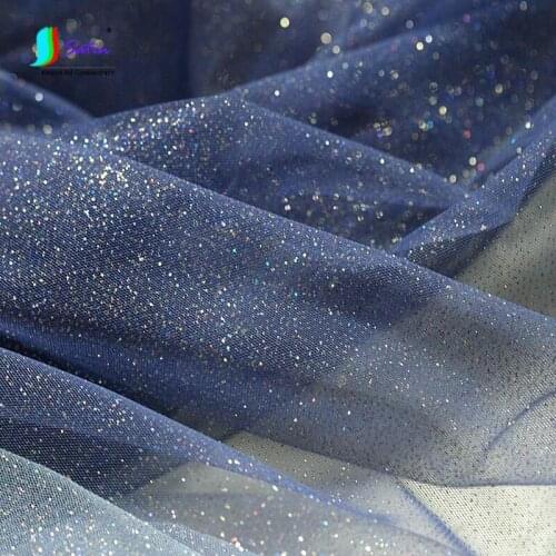 Fashion Starry Sky Gradient Glitter Bronzing Gauze Fabric Wedding Gauze Lining Dress Cheongsam Doll Cloth Background Diy Fabric