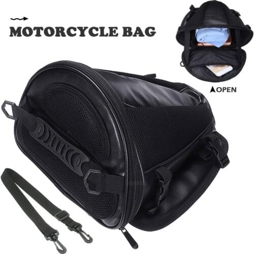 Motorcycle Extended Rear Seat Fiber Bag Waterproof Motorcycle Tail Bag Shoulder Bag Motocross Helmet Luggage