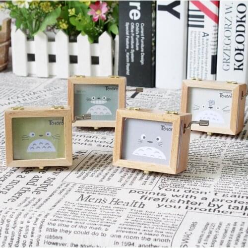 Miyazaki Totoro wooden frame hand music box