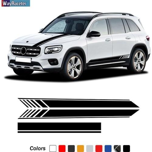 3 Pcs Edition 1 AMG Line Car Hood Decal Side Stripes Skirt Sticker For Mercedes Benz GLB Class X247 GLB250 GLB200 2020 2021