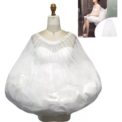 New Arrival Underskirt White S-XL Gathering Bridal Helper Buddy Wedding Dress Gown Slip Petticoat Save You From Toilet Water