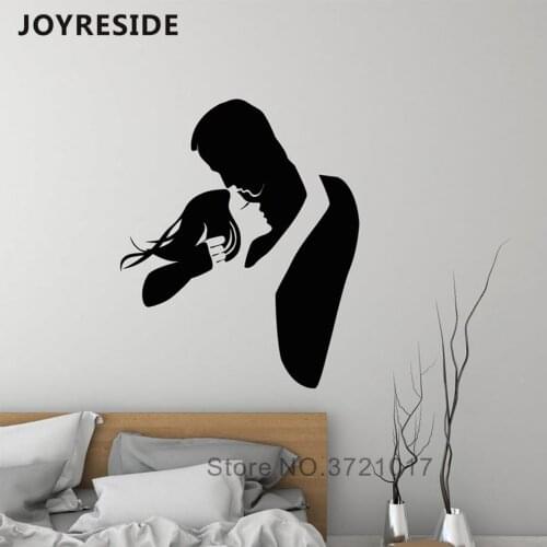 Couple Hug Patterns Wall Decals Home Bedroom Romantic Warm Wall Stickers House Art Fashion Decoration Couples Wall Decal M355