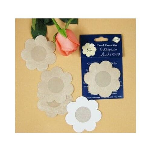 Disposable Self Adhesive Breast Nipple Cover Sticker Non Woven Fabric Bra Petal Pad Pasties Patches Disposable 50pair/lot UD-019