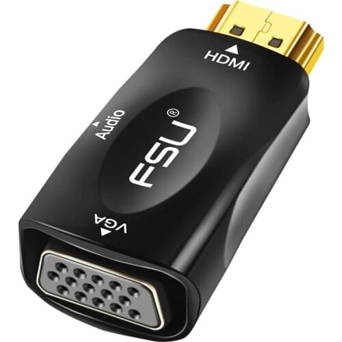 HDMI to VGA Converter 1080P HD Male to Female VGA Adapter With Audio Cable Converter for PS4 PS3 PC Laptop TV Projector