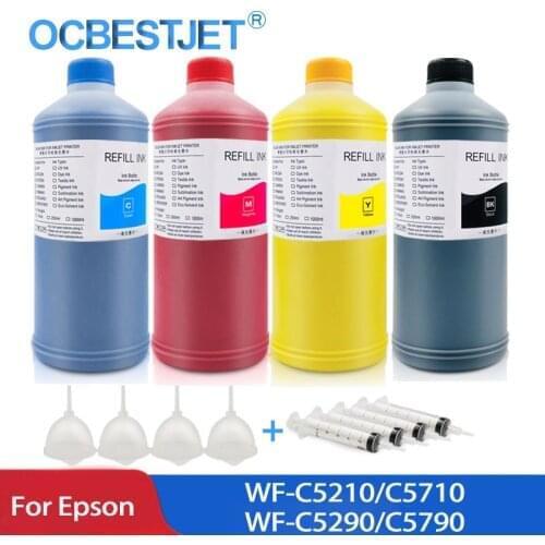 1000ml Pigment Ink For Epson T9451 T9481 T9741 T902XL For Epson WF-C5210 WF-C5710 WF-C5290 WF-C5790 WF-C869Ra PX-S884 Printer
