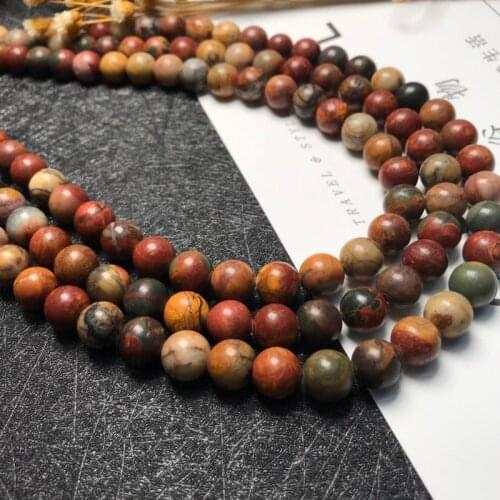 Picasso Jasper Bead Naural Loose Spacer Beads 4/6/8/10 Mm for Jewelry Making DIY Bracelet Gift
