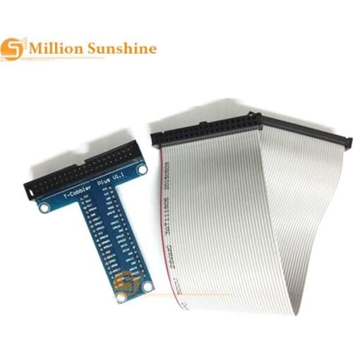 Free shipping Raspberry Pi Type T Expansion Board Support the 2 or 3 Generation Raspberry Pi GPIO Extend 40P Grey Cable