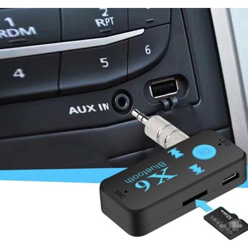Portable Mini Wireless Bluetooth Receiver 3.5mm Jack Car AUX Audio Adapter Hands-free Car Kits TF Card Play Mp3 Music Receiver