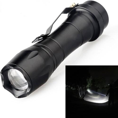 Practical Aluminum Mini Torch 4000LM Lamp Zoomable Q5 AA/14500 LED Flashlight Super Bright for Outdoor Hiking Household Light