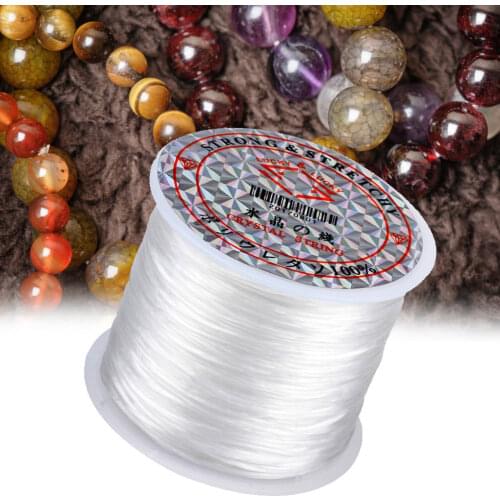 60m Strong Elastic Crystal Beading Cord For Bracelets Stretch Thread String Necklace DIY Jewelry Making Cord Line Elastic Thread