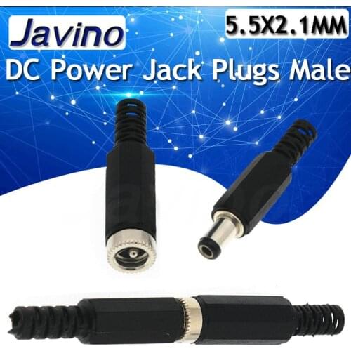 DC Power Jack Plugs Male / Female Socket Adapter Connectors 2.1mm x 5.5mm For DIY Projects Disassembly Female Male Plug 2.5MM